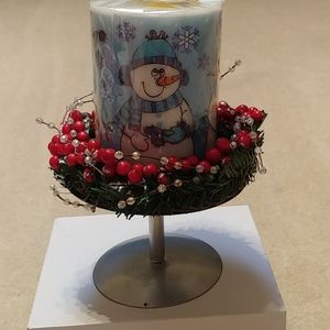 Snowman candle